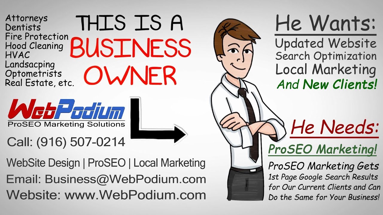 Small Business Owner's Need ProSEO Marketing | Local SEO & Marketing Service | WebPodium, Inc.